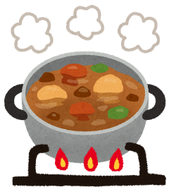 煮込んでいるイラスト