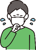 咳をしている人のイラスト