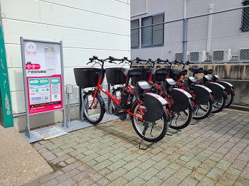 戸倉駅駐輪場の写真です