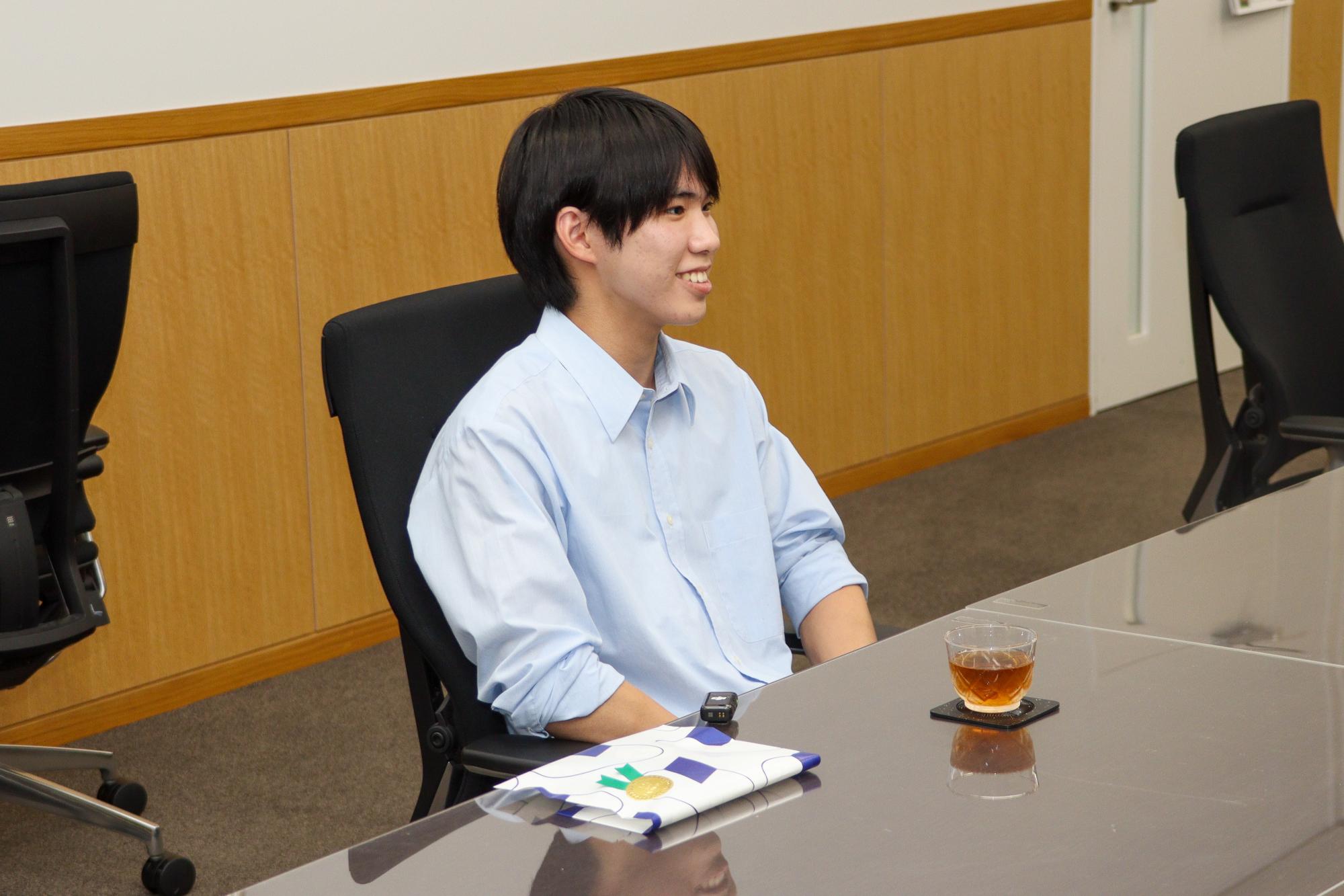 インターハイに向けて抱負を語る小椋さん