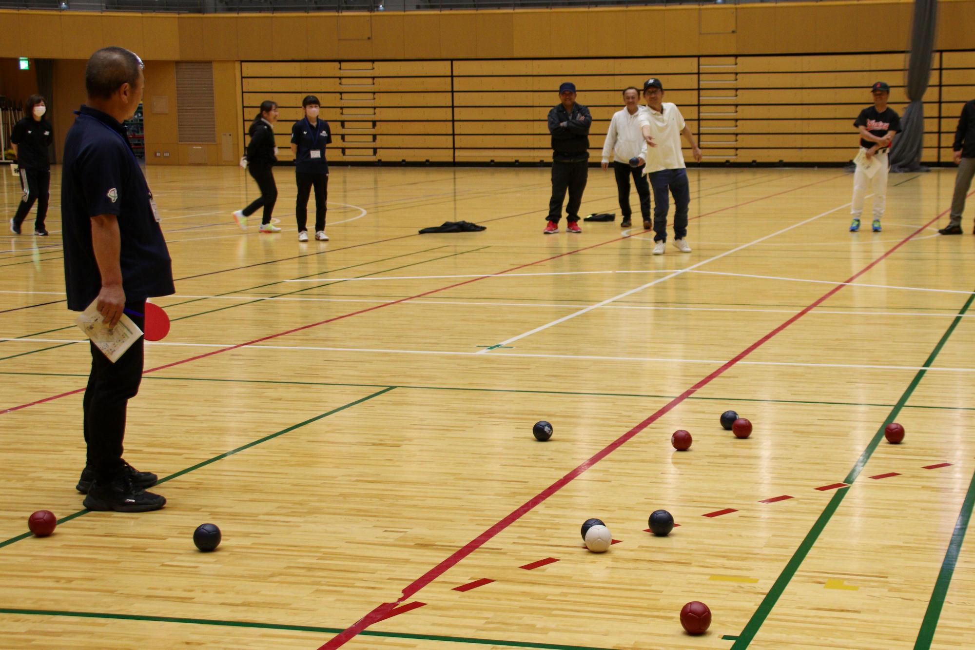 ニュースポーツ体験会(ボッチャ)の様子