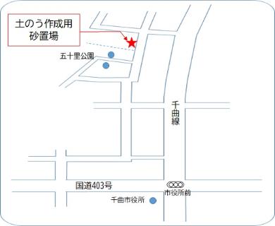 尾米排水ポンプ場北側空き地の地図