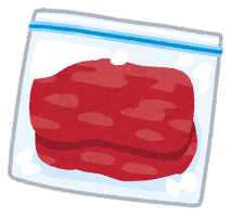 袋に入ったお肉のイラスト