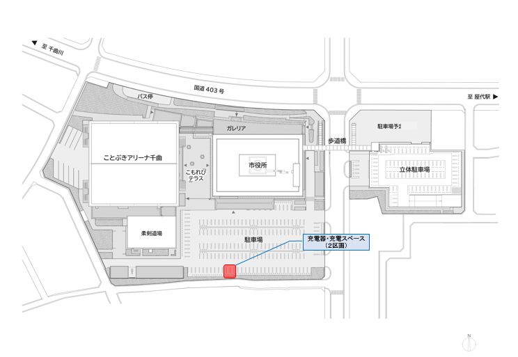 設置場所を図示した写真