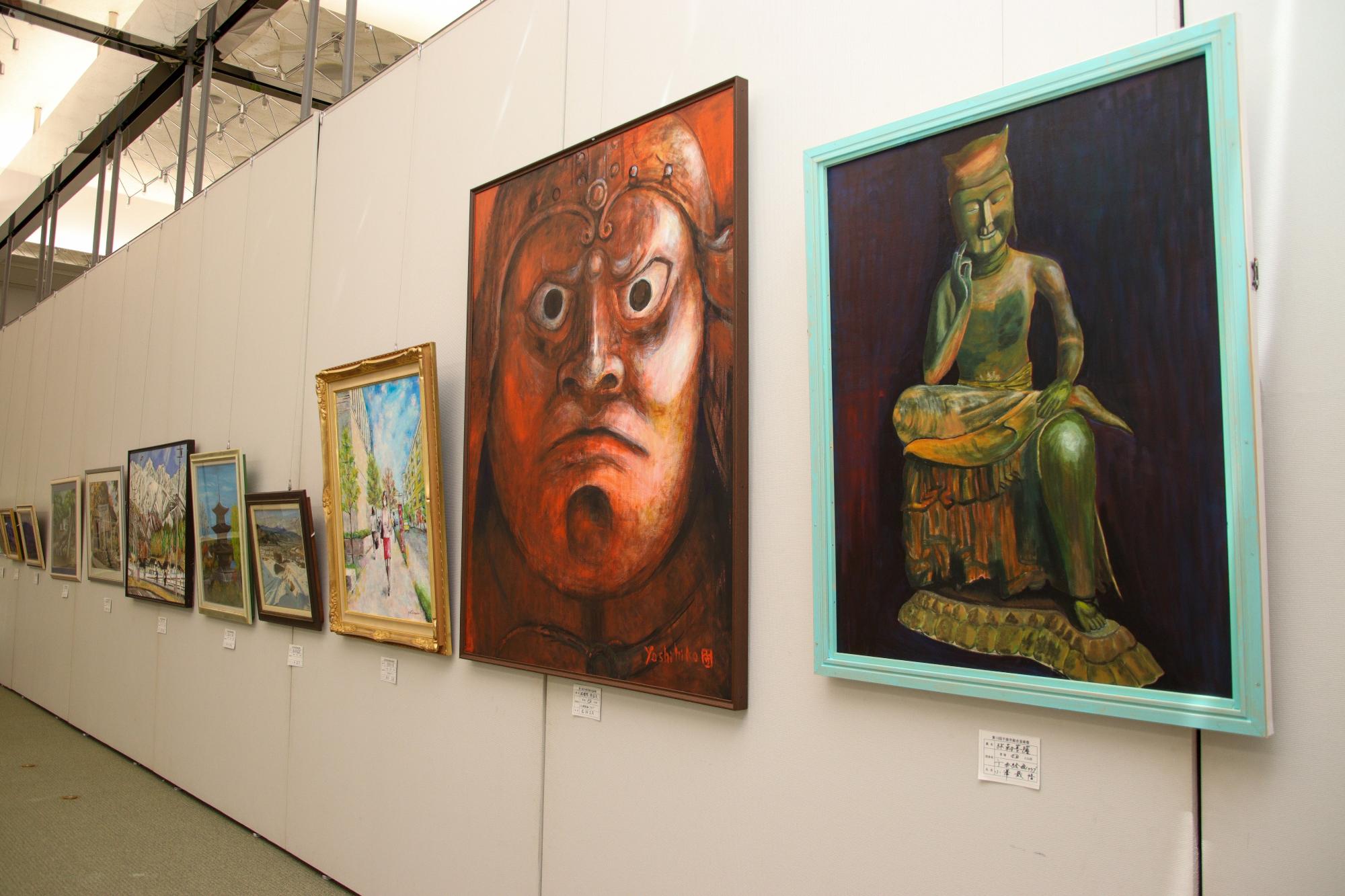 市総合芸術祭に出展された「洋画」の作品の数々