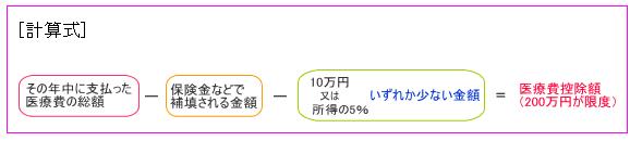 医療費控除額の計算方法